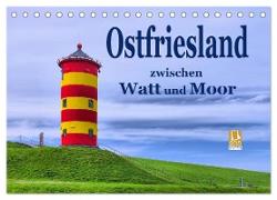 Ostfriesland - zwischen Watt und Moor (Tischkalender 2024 DIN A5 quer), CALVENDO Monatskalender