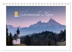 Geheimnisvolle Alpen (Tischkalender 2024 DIN A5 quer), CALVENDO Monatskalender