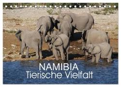 Namibia - Tierische Vielfalt (Tischkalender 2024 DIN A5 quer), CALVENDO Monatskalender