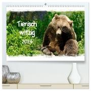 Tierisch witzig (hochwertiger Premium Wandkalender 2024 DIN A2 quer), Kunstdruck in Hochglanz