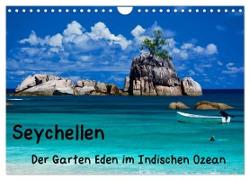 Seychellen - Der Garten Eden im Indischen Ozean (Wandkalender 2024 DIN A4 quer), CALVENDO Monatskalender