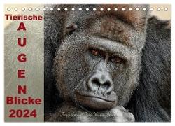 Tierische Augen-Blicke 2024 (Tischkalender 2024 DIN A5 quer), CALVENDO Monatskalender