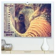 Tierisch ERGREIFENDE Momente 2024 (hochwertiger Premium Wandkalender 2024 DIN A2 quer), Kunstdruck in Hochglanz