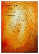 Engelmalerei 2024 Gemälde und Zeichnungen (Tischkalender 2024 DIN A5 hoch), CALVENDO Monatskalender