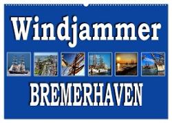 Windjammer - Bremerhaven (Wandkalender 2024 DIN A2 quer), CALVENDO Monatskalender