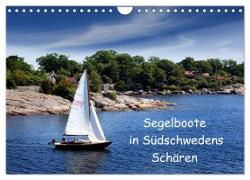 Segelboote in Südschwedens Schären (Wandkalender 2024 DIN A4 quer), CALVENDO Monatskalender