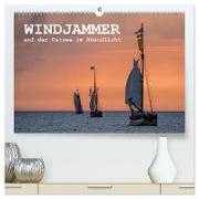 Windjammer auf der Ostsee im Abendlicht (hochwertiger Premium Wandkalender 2024 DIN A2 quer), Kunstdruck in Hochglanz
