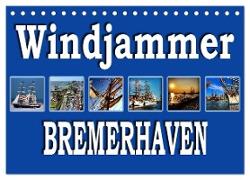 Windjammer - Bremerhaven (Tischkalender 2024 DIN A5 quer), CALVENDO Monatskalender