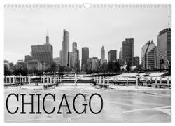 Icy Chicago (Wandkalender 2024 DIN A3 quer), CALVENDO Monatskalender