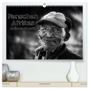 Menschen Afrikas schwarzweiß (hochwertiger Premium Wandkalender 2024 DIN A2 quer), Kunstdruck in Hochglanz