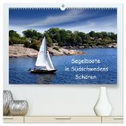 Segelboote in Südschwedens Schären (hochwertiger Premium Wandkalender 2024 DIN A2 quer), Kunstdruck in Hochglanz