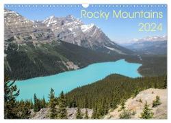 Rocky Mountains 2024 (Wandkalender 2024 DIN A3 quer), CALVENDO Monatskalender