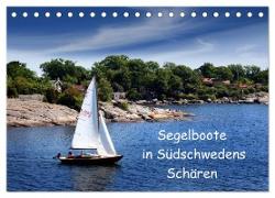 Segelboote in Südschwedens Schären (Tischkalender 2024 DIN A5 quer), CALVENDO Monatskalender