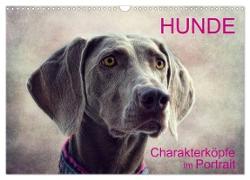 HUNDE-Chrakaterköpfe im Portrait (Wandkalender 2024 DIN A3 quer), CALVENDO Monatskalender