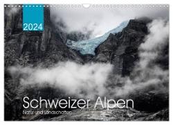 Schweizer Alpen. Natur und Landschaften (Wandkalender 2024 DIN A3 quer), CALVENDO Monatskalender