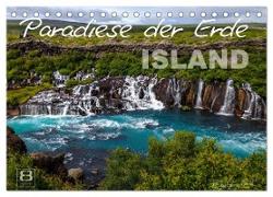 Paradiese der Erde - ISLAND (Tischkalender 2024 DIN A5 quer), CALVENDO Monatskalender