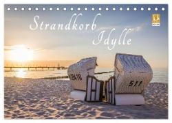 Strandkorb Idylle (Tischkalender 2024 DIN A5 quer), CALVENDO Monatskalender