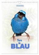 Tiere in Blau (Wandkalender 2024 DIN A4 hoch), CALVENDO Monatskalender