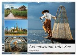 Lebensraum Inle-See in Myanmar (Wandkalender 2024 DIN A2 quer), CALVENDO Monatskalender