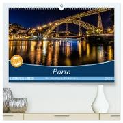 Porto - Die Handelsstadt am Douro (hochwertiger Premium Wandkalender 2024 DIN A2 quer), Kunstdruck in Hochglanz