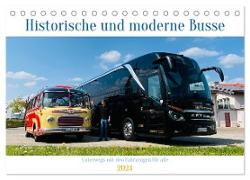 Historische und moderne Busse (Tischkalender 2024 DIN A5 quer), CALVENDO Monatskalender