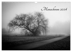 Monochrom 2024 (Wandkalender 2024 DIN A3 quer), CALVENDO Monatskalender