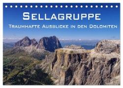 Sellagruppe - Traumhafte Ausblicke in den Dolomiten (Tischkalender 2024 DIN A5 quer), CALVENDO Monatskalender