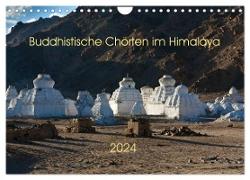 Buddhistische Chörten im Himalaya (Wandkalender 2024 DIN A4 quer), CALVENDO Monatskalender