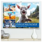 Ziegenkinder haben das ganze Jahr Spaß (hochwertiger Premium Wandkalender 2024 DIN A2 quer), Kunstdruck in Hochglanz