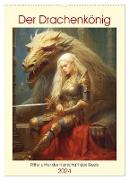 Der Drachenkönig. Ritter unter der Herrschaft des Biests (Wandkalender 2024 DIN A2 hoch), CALVENDO Monatskalender