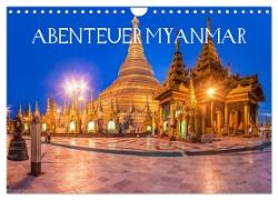 Abenteuer Myanmar (Wandkalender 2024 DIN A4 quer), CALVENDO Monatskalender