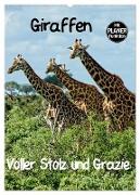 Giraffen. Voller Stolz und Grazie (Wandkalender 2024 DIN A2 hoch), CALVENDO Monatskalender