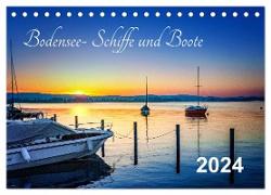 Bodensee-Schiffe und Boote (Tischkalender 2024 DIN A5 quer), CALVENDO Monatskalender