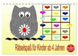 Rätselspaß für Kinder ab 4 Jahren (Tischkalender 2024 DIN A5 quer), CALVENDO Monatskalender