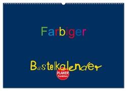 Farbiger Bastelkalender (Wandkalender 2024 DIN A2 quer), CALVENDO Monatskalender