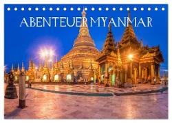 Abenteuer Myanmar (Tischkalender 2024 DIN A5 quer), CALVENDO Monatskalender