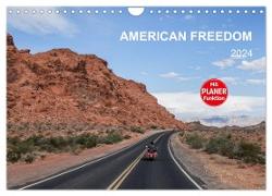 American Freedom - Planer (Wandkalender 2024 DIN A4 quer), CALVENDO Monatskalender