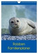 Robben Familienplaner (Wandkalender 2024 DIN A4 hoch), CALVENDO Monatskalender