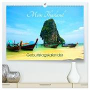 Mein Thailand - Geburtstagskalender (hochwertiger Premium Wandkalender 2024 DIN A2 quer), Kunstdruck in Hochglanz