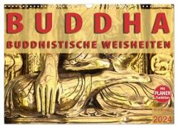 BUDDHA Buddhistische Weisheiten (Wandkalender 2024 DIN A3 quer), CALVENDO Monatskalender