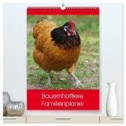 Bauernhoftiere Familienplaner (hochwertiger Premium Wandkalender 2024 DIN A2 hoch), Kunstdruck in Hochglanz