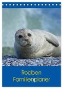 Robben Familienplaner (Tischkalender 2024 DIN A5 hoch), CALVENDO Monatskalender