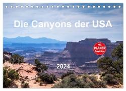 Die Canyons der USA (Tischkalender 2024 DIN A5 quer), CALVENDO Monatskalender