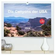Die Canyons der USA (hochwertiger Premium Wandkalender 2024 DIN A2 quer), Kunstdruck in Hochglanz