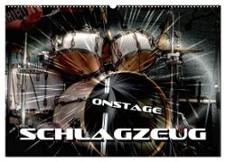 Schlagzeug onstage (Wandkalender 2024 DIN A2 quer), CALVENDO Monatskalender