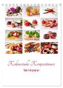 Kulinarische Kompositionen - Terminplaner (Tischkalender 2024 DIN A5 hoch), CALVENDO Monatskalender