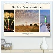 Seebad Warnemünde (hochwertiger Premium Wandkalender 2024 DIN A2 quer), Kunstdruck in Hochglanz