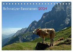 Schweizer Panoramen (Tischkalender 2024 DIN A5 quer), CALVENDO Monatskalender