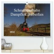 Schmalspurbahn Dampflok Bieberlies (hochwertiger Premium Wandkalender 2024 DIN A2 quer), Kunstdruck in Hochglanz