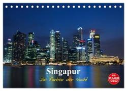 Singapur - Die Farben der Nacht (Tischkalender 2024 DIN A5 quer), CALVENDO Monatskalender